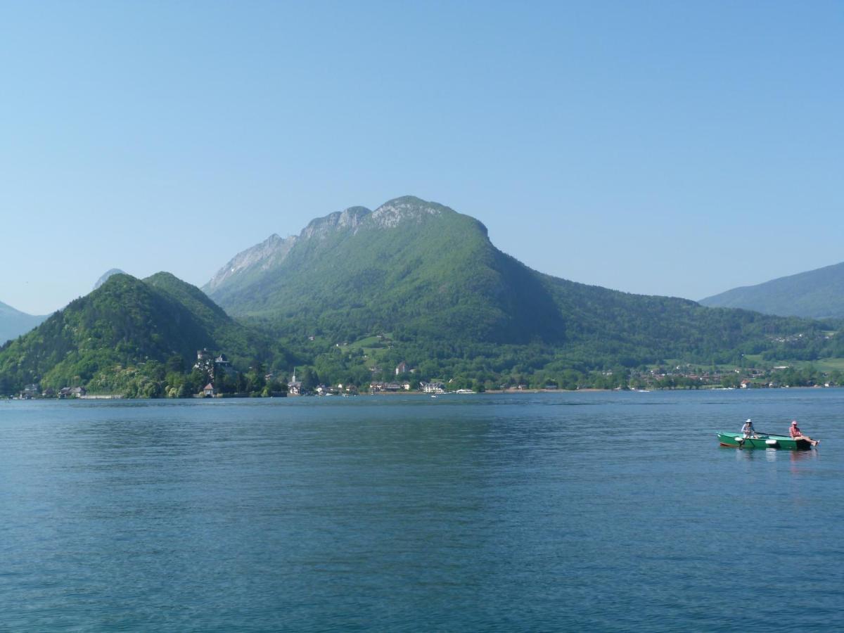 Au Bord Du Lac D'Annecy, Logement Type Loft, Dans Residence Avec Plage Et Ponton Privee Дюeн Екстериор снимка