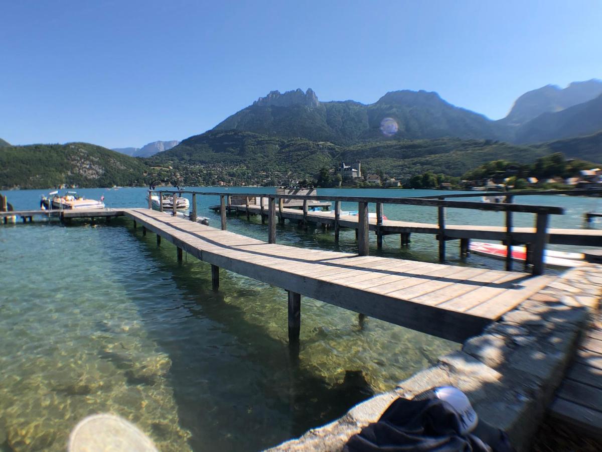 Au Bord Du Lac D'Annecy, Logement Type Loft, Dans Residence Avec Plage Et Ponton Privee Дюeн Екстериор снимка