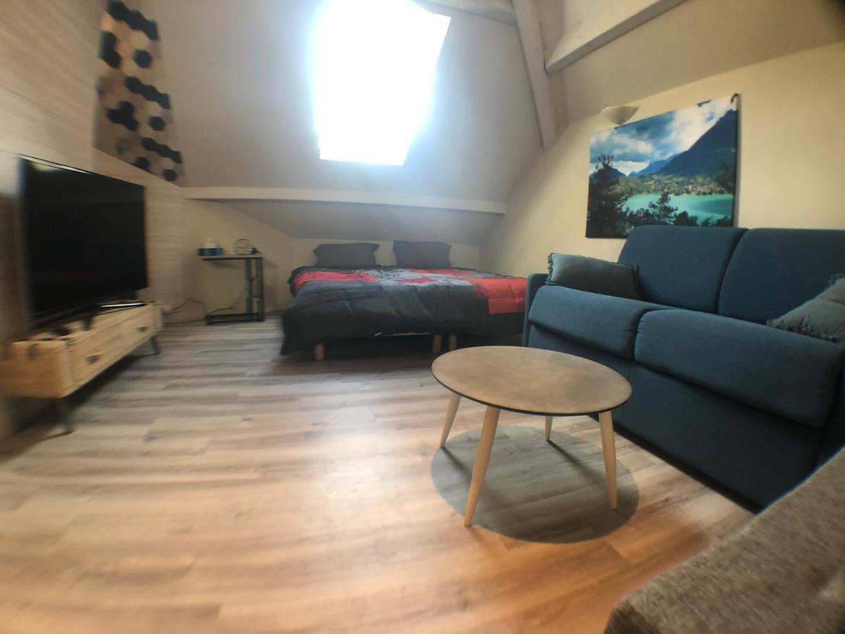 Au Bord Du Lac D'Annecy, Logement Type Loft, Dans Residence Avec Plage Et Ponton Privee Дюeн Екстериор снимка
